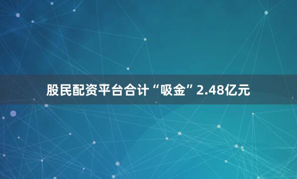 股民配资平台合计“吸金”2.48亿元